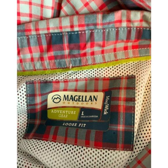 Magellan Shirt Mens Large Fishing Adventure Gear Loose Fit Mag Wick Outdoor Top - Picture 6 of 7